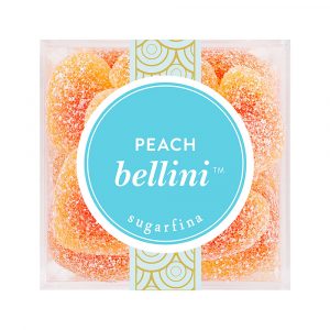 peach bellini sour gummy hearts